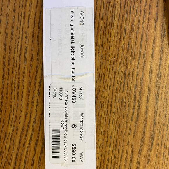 JOVANI dress. Gunmetal blue size 6 - Picture 5 of 10